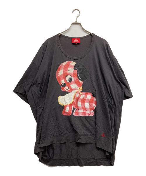 Vivienne Westwood RED LABEL（ヴィヴィアンウエストウッドレッドレーベル）Vivienne Westwood RED LABEL (ヴィヴィアンウエストウッドレッドレーベル) ギンガムパピーリラックスTシャツ グレー サイズ:00の古着・服飾アイテム