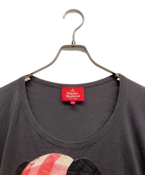 Vivienne Westwood RED LABEL（ヴィヴィアンウエストウッドレッドレーベル）Vivienne Westwood RED LABEL (ヴィヴィアンウエストウッドレッドレーベル) ギンガムパピーリラックスTシャツ グレー サイズ:00の古着・服飾アイテム