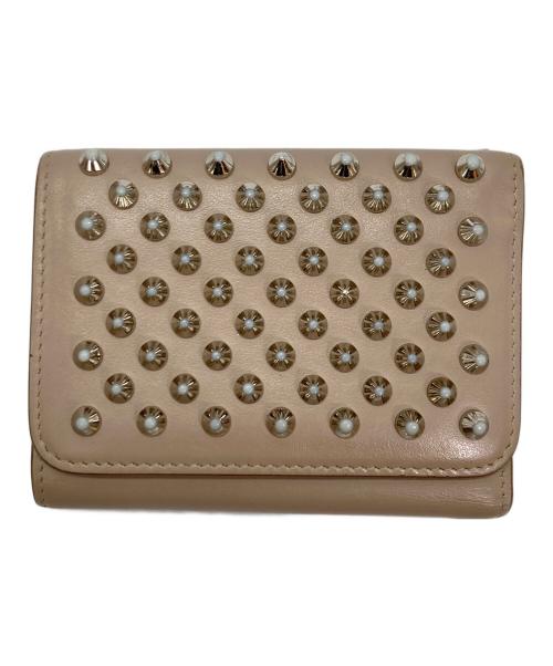 Christian Louboutin（クリスチャン・ルブタン）Christian Louboutin (クリスチャン・ルブタン) 3つ折り財布 ベージュの古着・服飾アイテム