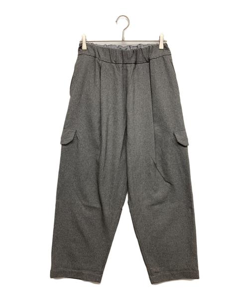 NO CONTROL AIR（ノーコントロールエアー）no control air (ノーコントロールエアー) メランジポリエステルツイル・製品染め サイドフラップポケットパンツ グレー サイズ:Sの古着・服飾アイテム