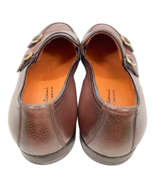 Santoni（サントーニ）Santoni (サントーニ) ダブルモンクストラップシューズ ブラウン サイズ:8 1/2の古着・服飾アイテム