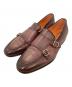 Santoni（サントーニ）の古着「ダブルモンクストラップシューズ」｜ブラウン