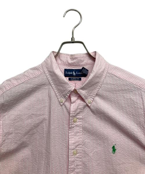 RALPH LAUREN（ラルフローレン）RALPH LAUREN (ラルフローレン) ストライプシャツ ピンク サイズ:XLの古着・服飾アイテム