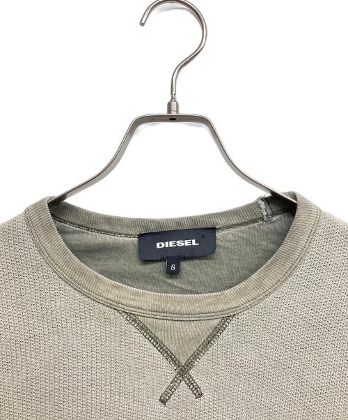 DIESEL（ディーゼル）DIESEL (ディーゼル) 長袖カットソー カーキ サイズ:Sの古着・服飾アイテム