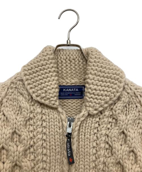 KANATA（カナタ）KANATA (カナタ) カウチンニットカーディガン ベージュ サイズ:Fの古着・服飾アイテム