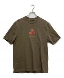 Barbour×BARACUTA（バブアー×バラクータ）の古着「プリントTシャツ」｜カーキ