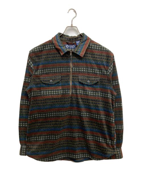 CHAPS RALPH LAUREN（チャップス ラルフローレン）CHAPS RALPH LAUREN (チャップス ラルフローレン) フリースハーフジップシャツ ブラウン サイズ:Lの古着・服飾アイテム
