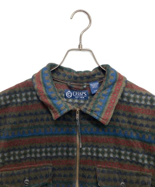 CHAPS RALPH LAUREN（チャップス ラルフローレン）CHAPS RALPH LAUREN (チャップス ラルフローレン) フリースハーフジップシャツ ブラウン サイズ:Lの古着・服飾アイテム