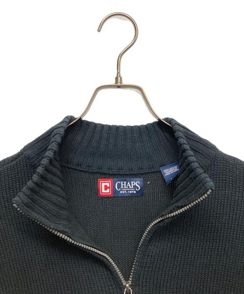 CHAPS（チャップス）CHAPS (チャップス) ハーフジップニット　ニット　 ブラック サイズ:Ｌの古着・服飾アイテム