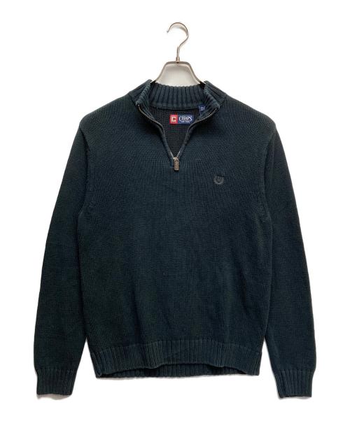 CHAPS（チャップス）CHAPS (チャップス) ハーフジップニット ブラック サイズ:Mの古着・服飾アイテム