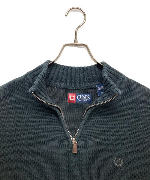 CHAPS（チャップス）CHAPS (チャップス) ハーフジップニット ブラック サイズ:Mの古着・服飾アイテム