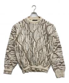 Aean Stuant（フルギ）の古着「3Dクルーネックニット」｜ホワイト