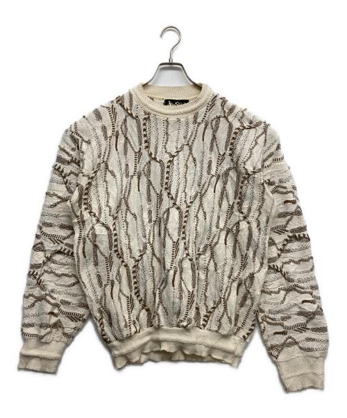 Aean Stuant（フルギ）Aean Stuant (フルギ) 3Dクルーネックニット ホワイト サイズ:Lの古着・服飾アイテム