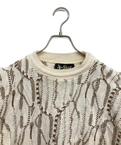 Aean Stuant（フルギ）Aean Stuant (フルギ) 3Dクルーネックニット ホワイト サイズ:Lの古着・服飾アイテム