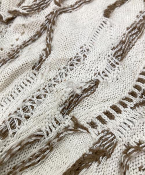 Aean Stuant（フルギ）Aean Stuant (フルギ) 3Dクルーネックニット ホワイト サイズ:Lの古着・服飾アイテム