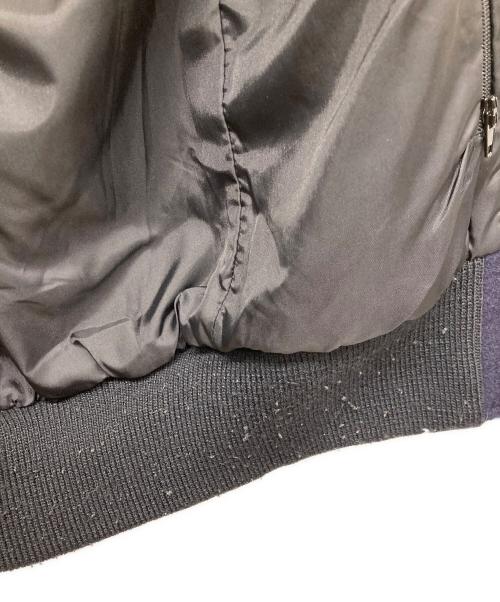 DeLong（デロング）delong (デロング) レザースリーブスタジャン ネイビー サイズ:XSの古着・服飾アイテム