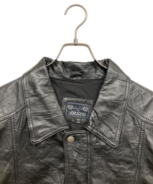 arsco（アースコ）arsco (アースコ) 90’Sレザージャケット ブラック サイズ:Lの古着・服飾アイテム