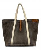 RRLダブルアールエル）の古着「ウォバッシュストライプトートバッグ」｜ブラウン