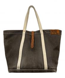 RRL（ダブルアールエル）の古着「ウォバッシュストライプトートバッグ」｜ブラウン