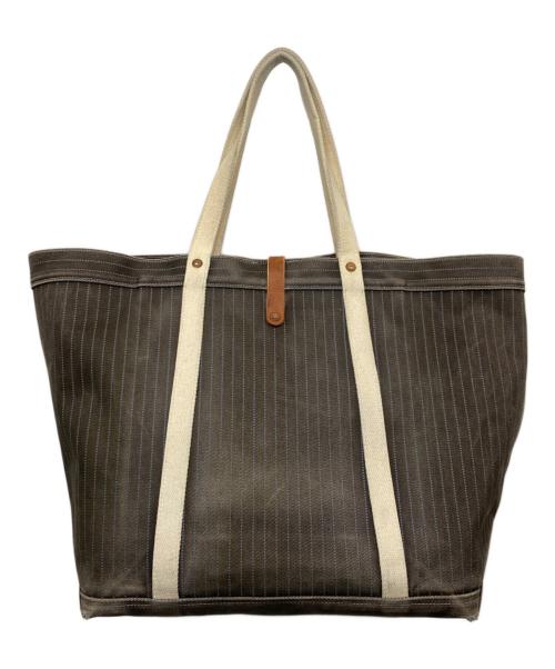 RRL（ダブルアールエル）RRL (ダブルアールエル) ウォバッシュストライプトートバッグ ブラウンの古着・服飾アイテム