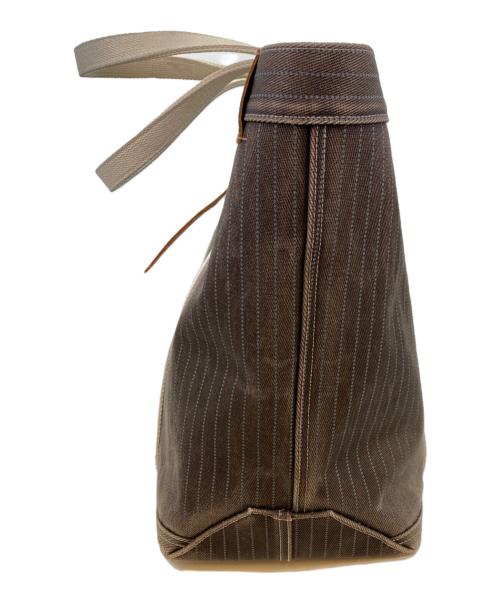 RRL（ダブルアールエル）RRL (ダブルアールエル) ウォバッシュストライプトートバッグ ブラウンの古着・服飾アイテム