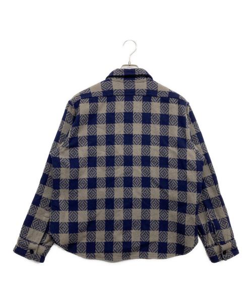 TENDERLOIN（テンダーロイン）TENDERLOIN (テンダーロイン) CPOバッファロージャケット グレー×ブルー サイズ:X-LARGEの古着・服飾アイテム