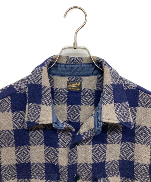 TENDERLOIN（テンダーロイン）TENDERLOIN (テンダーロイン) CPOバッファロージャケット グレー×ブルー サイズ:X-LARGEの古着・服飾アイテム