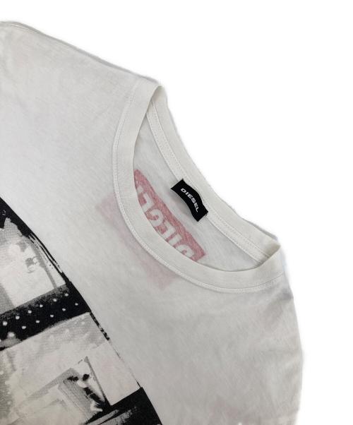 DIESEL（ディーゼル）DIESEL (ディーゼル) プリントカットソー ホワイト サイズ:Sの古着・服飾アイテム