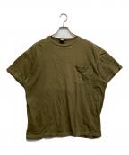 stussyステューシー）の古着「ポケットTシャツ」｜カーキ