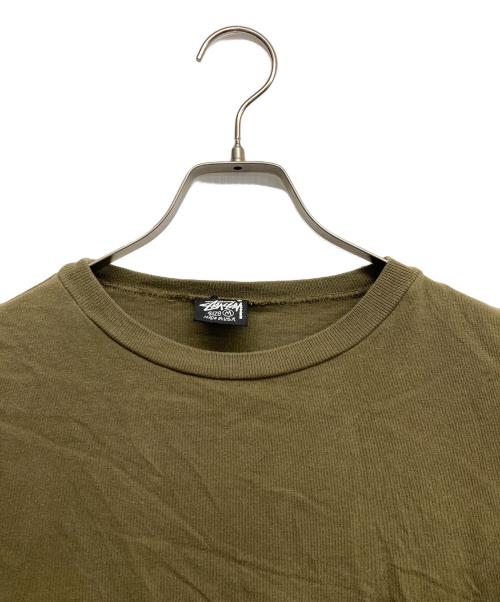 stussy（ステューシー）stussy (ステューシー) ポケットTシャツ カーキ サイズ:Mの古着・服飾アイテム