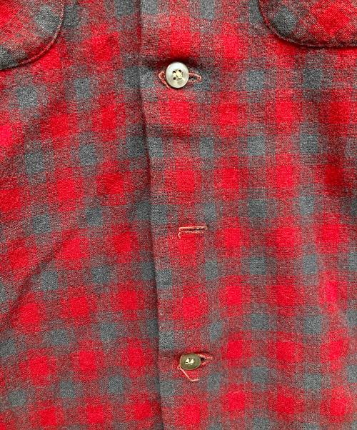 CHIPPEWA（チペワ）CHIPPEWA (チペワ) ウールシャツ レッド サイズ:Mの古着・服飾アイテム