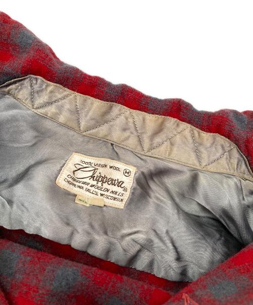 CHIPPEWA（チペワ）CHIPPEWA (チペワ) ウールシャツ レッド サイズ:Mの古着・服飾アイテム