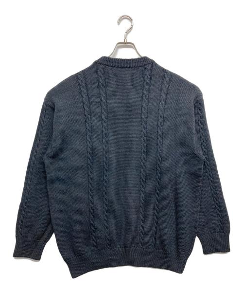 Burberry's（バーバリー）Burberry's (バーバリーズ) ロゴクルーネックニット チャコールグレー サイズ:42の古着・服飾アイテム