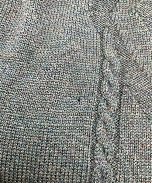 Burberry's（バーバリー）Burberry's (バーバリーズ) ロゴクルーネックニット チャコールグレー サイズ:42の古着・服飾アイテム