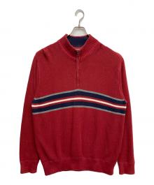 Eddie Bauer（エディーバウアー）の古着「ハーフジップニット」｜レッド