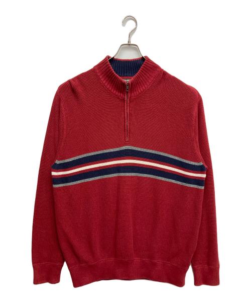 Eddie Bauer（エディーバウアー）Eddie Bauer (エディーバウアー) ハーフジップニット レッド サイズ:XXLの古着・服飾アイテム