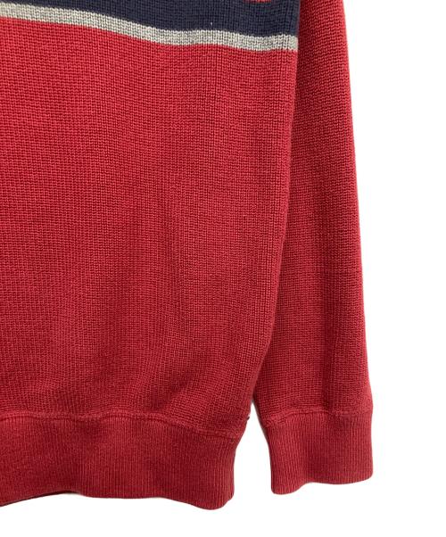 Eddie Bauer（エディーバウアー）Eddie Bauer (エディーバウアー) ハーフジップニット レッド サイズ:XXLの古着・服飾アイテム