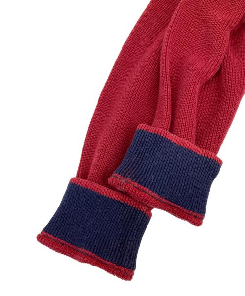 Eddie Bauer（エディーバウアー）Eddie Bauer (エディーバウアー) ハーフジップニット レッド サイズ:XXLの古着・服飾アイテム
