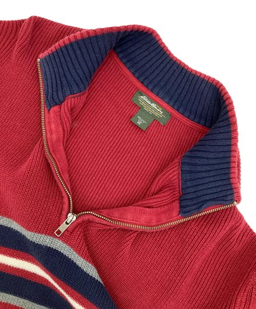 Eddie Bauer（エディーバウアー）Eddie Bauer (エディーバウアー) ハーフジップニット レッド サイズ:XXLの古着・服飾アイテム