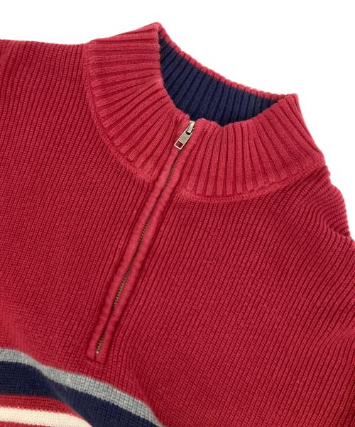 Eddie Bauer（エディーバウアー）Eddie Bauer (エディーバウアー) ハーフジップニット レッド サイズ:XXLの古着・服飾アイテム
