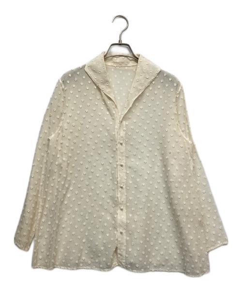 JURGEN LEHL（ヨーガンレール）JURGEN LEHL (ヨーガンレール) シアーシャツ ホワイト サイズ:Mの古着・服飾アイテム