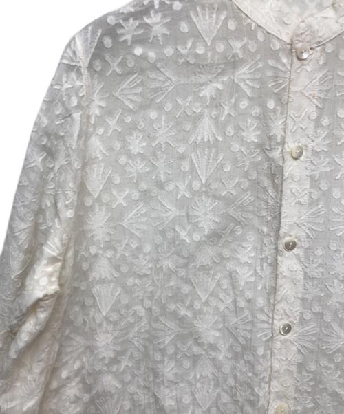 JURGEN LEHL（ヨーガンレール）JURGEN LEHL (ヨーガンレール) シアーシャツ ホワイト サイズ:FREEの古着・服飾アイテム