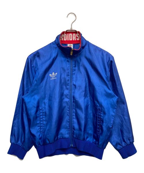 adidas（アディダス）adidas (アディダス) ナイロンジップアップジャケット ブルー サイズ:Lの古着・服飾アイテム