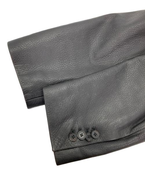 HERMES（エルメス）HERMES (エルメス) ディアスキンレザージャケット ブラック サイズ:50の古着・服飾アイテム