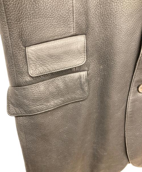 HERMES（エルメス）HERMES (エルメス) ディアスキンレザージャケット ブラック サイズ:50の古着・服飾アイテム