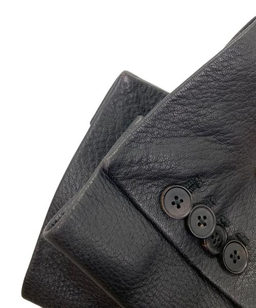 HERMES（エルメス）HERMES (エルメス) ディアスキンレザージャケット ブラック サイズ:50の古着・服飾アイテム