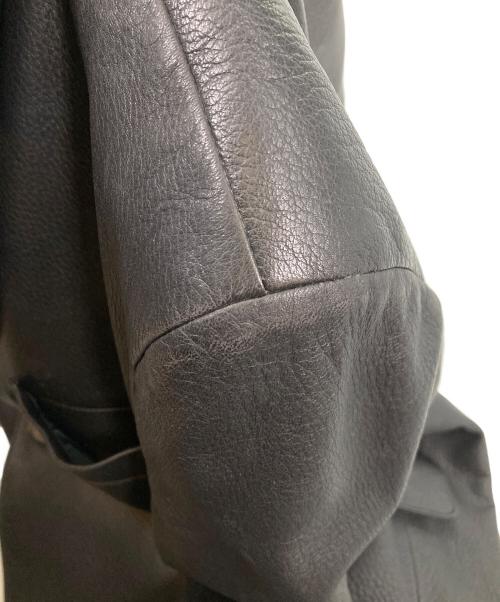 HERMES（エルメス）HERMES (エルメス) ディアスキンレザージャケット ブラック サイズ:50の古着・服飾アイテム