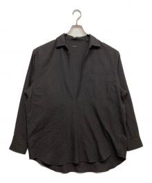 COMOLI（コモリ）の古着「ウール ビエラ スキッパーシャツ」｜ブラック