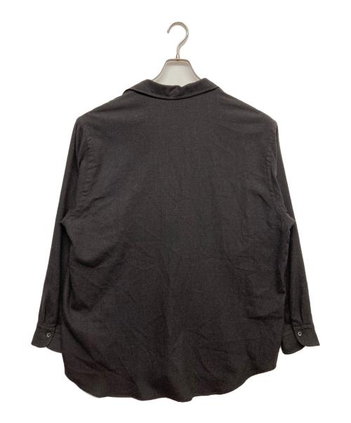 COMOLI（コモリ）COMOLI (コモリ) ウール ビエラ スキッパーシャツ ブラック サイズ:3の古着・服飾アイテム