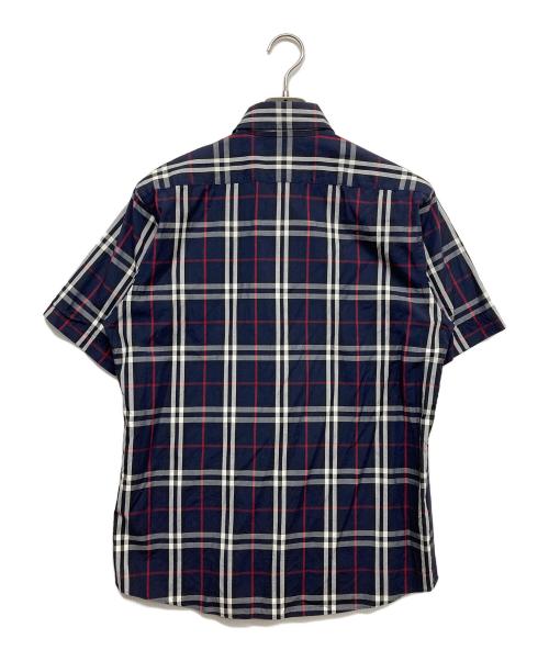BURBERRY BLACK LABEL（バーバリーブラックレーベル）BURBERRY BLACK LABEL (バーバリーブラックレーベル) チェック半袖シャツ ネイビー サイズ:Mの古着・服飾アイテム